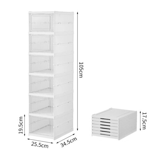 size of foldable shoe box(6 layer)