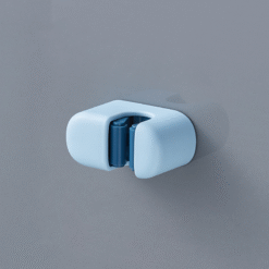 blue color of self-adhesive mop hangers for storage organization