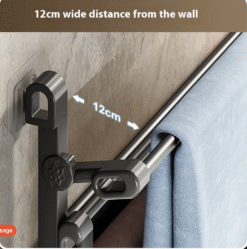 The shoe rack is 12cm wide distance from the wall