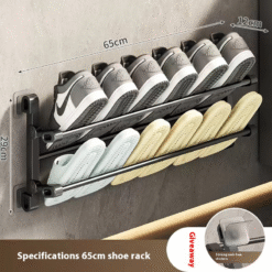 Size of wall mounted shoe rack