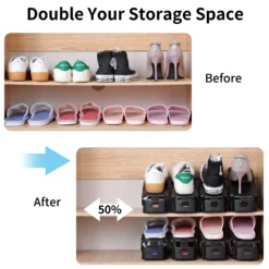 Shoe slots organizer in closet