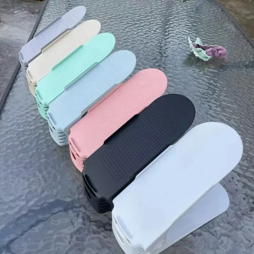 Shoe slots organizer in closet
