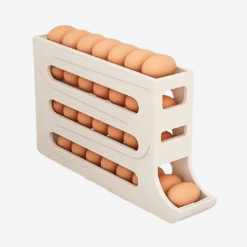 Egg Storage Organizer with Auto-Rolling Design in Fridge
