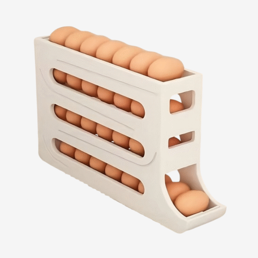 Egg Storage Organizer with Auto-Rolling Design in Fridge