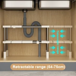 Stackable telescopic storage rack with adjustable partition layers