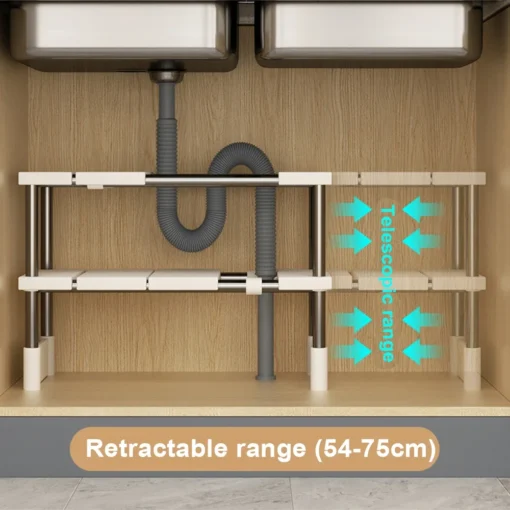 Stackable telescopic storage rack with adjustable partition layers