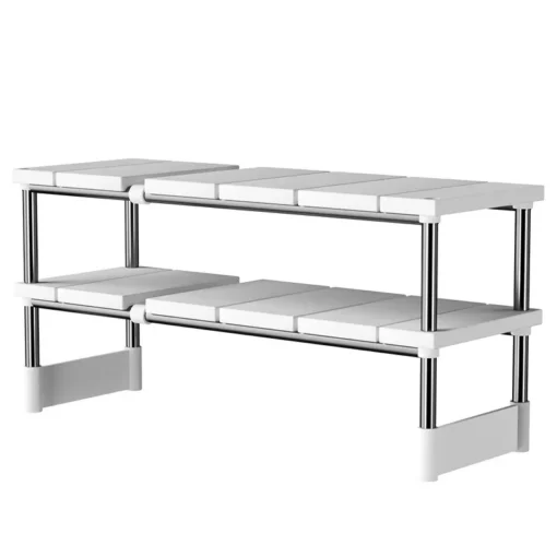Stackable telescopic storage rack with adjustable partition layers