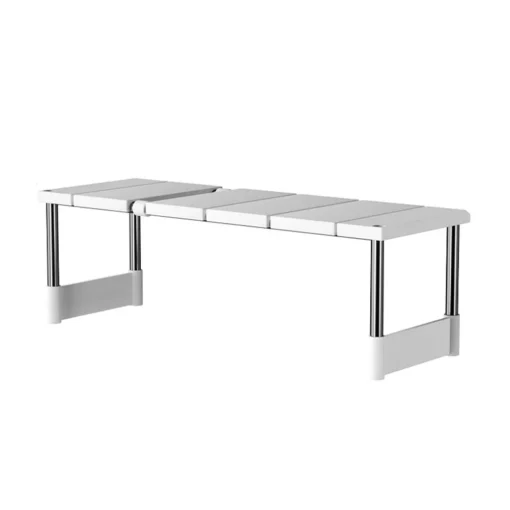 Stackable telescopic storage rack with adjustable partition layers