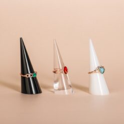 Minimalist Tapered Acrylic Jewelry Display Stand for Rings
