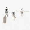 Cute animal-shaped wall hook with double bendable arms, adhesive mount