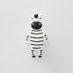 Cute animal-shaped wall hook with double bendable arms, adhesive mount