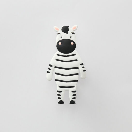 Cute animal-shaped wall hook with double bendable arms, adhesive mount
