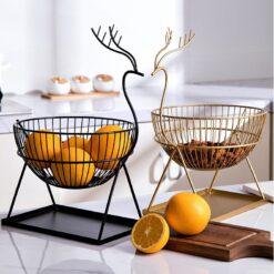 Nordic Iron Art Fruit Basket for Kitchen and Living Room
