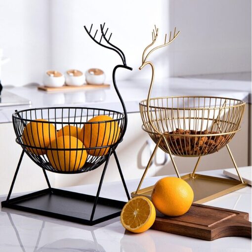 Nordic Iron Art Fruit Basket for Kitchen and Living Room