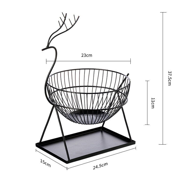 Nordic Iron Art Fruit Basket for Kitchen and Living Room