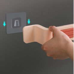 Foldable adhesive towel rack with rotatable arms for kitchen and bathroom