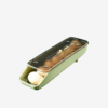Automatic rolling egg storage box with transparent lid in blue