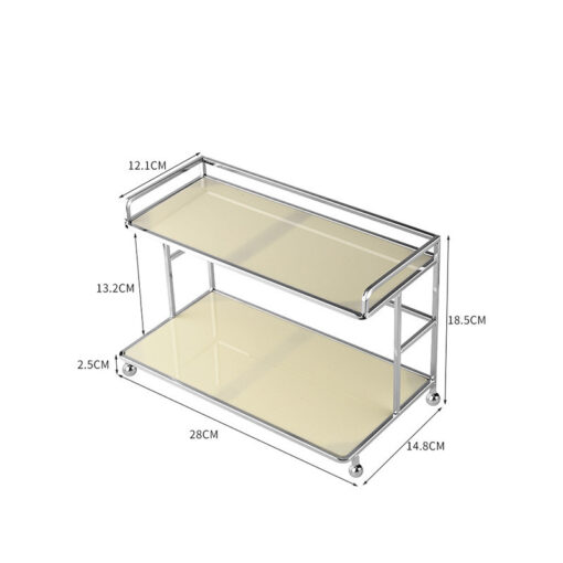 size of white acrylic storage rack