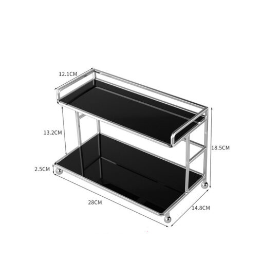 size of black acrylic storage rack