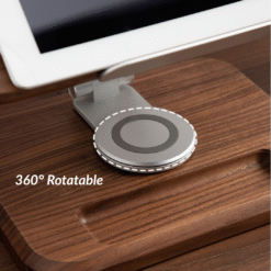 Solid wood walnut reading stand adjustable rotating book and iPad holder