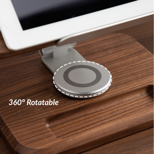 Solid wood walnut reading stand adjustable rotating book and iPad holder