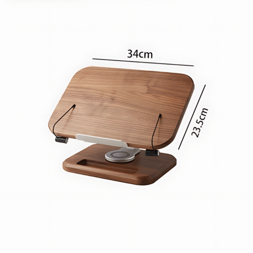 Solid wood walnut reading stand adjustable rotating book and iPad holder