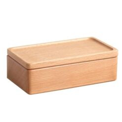 Compact luxury magnetic wooden jewelry box with velvet lining for rings, earrings, and necklaces