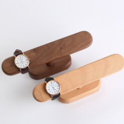 Beech wood minimalist storage rack used for watches, hair ties, and small accessories