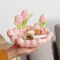 Pink Tulip Key Holder for Desktop or Hallway