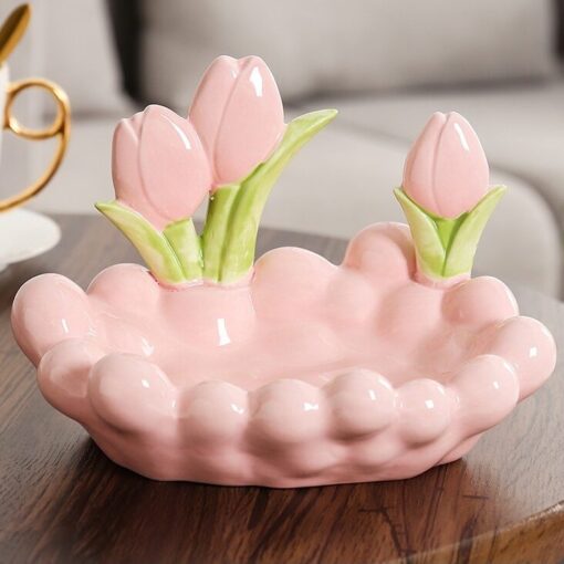 Pink Tulip Key Holder for Desktop or Hallway