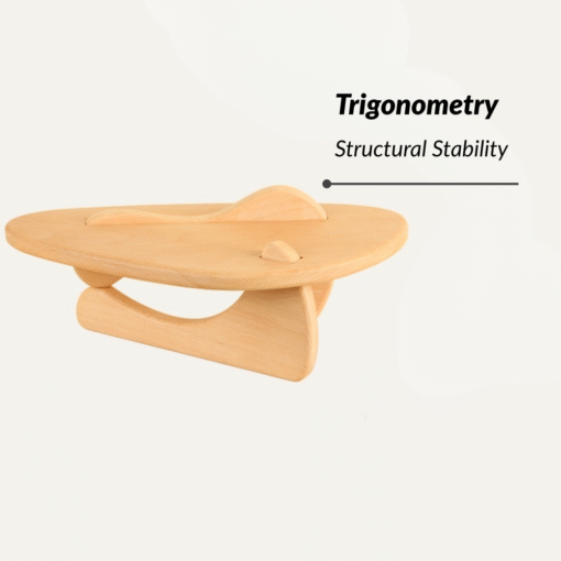 Creative solid wood tabletop storage rack with detachable design and artistic styling