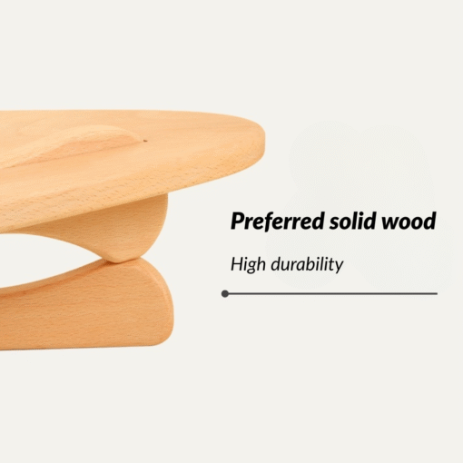 Creative solid wood tabletop storage rack with detachable design and artistic styling