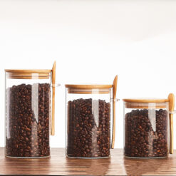 Alternative view of Glass Storage Jar with Wooden Spoon