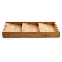 Drawer-type bamboo spice rack for kitchen seasoning storage